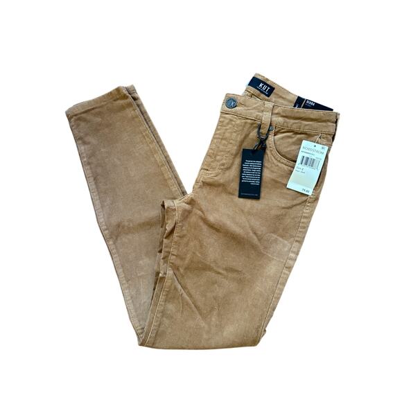 Kut from the Kloth NWT Diana Skinny Pants Size 2 Toffee Brown Corduroy - Picture 1 of 8